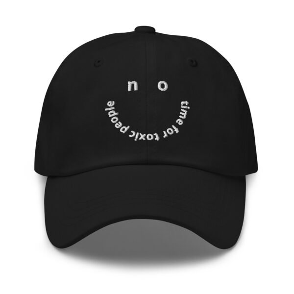 No Time for Toxic People Baseball Cap | Adjustable Cotton Cap | Vintage Embroidered Baseball Hat | Casual Streetwear Style - Image 2