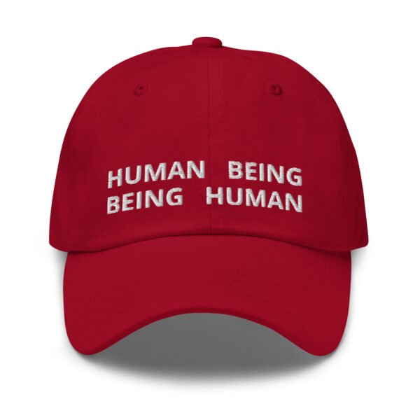 "Human Being" Baseball Cap | "Human Being" Embroidered Vintage Dad Hat | Adjustable Cotton Cap | Trendy Casual Accessory - Image 3