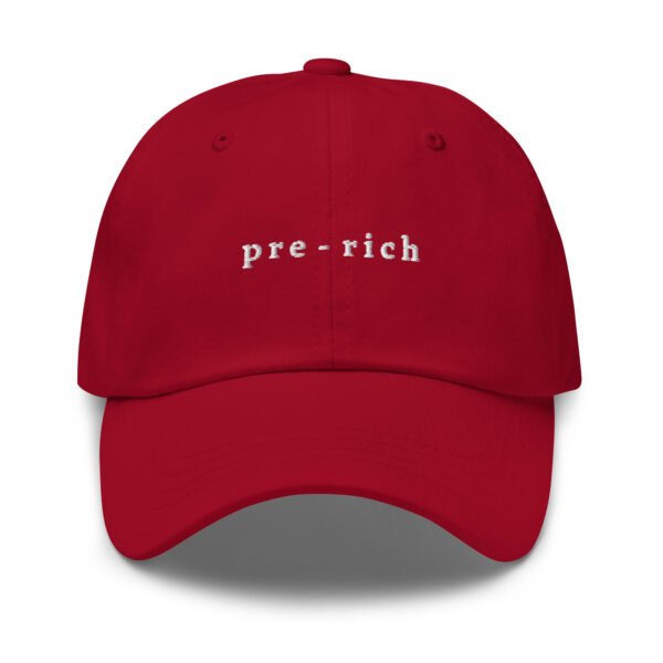 Pre-Rich Baseball Cap | Embroidered Adjustable Cotton Cap | Manifesting Millions & Trendy Streetwear Style - Image 4