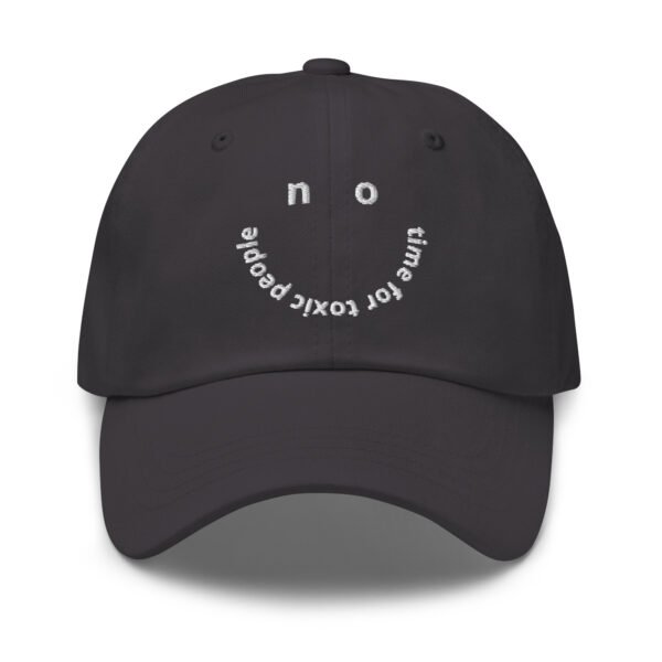 No Time for Toxic People Baseball Cap | Adjustable Cotton Cap | Vintage Embroidered Baseball Hat | Casual Streetwear Style - Image 5