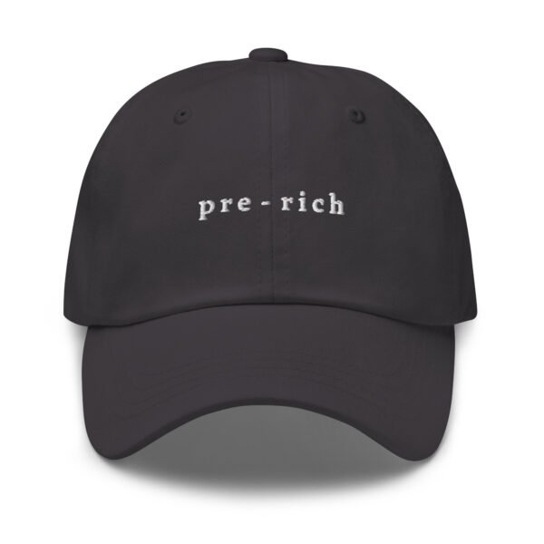 Pre-Rich Baseball Cap | Embroidered Adjustable Cotton Cap | Manifesting Millions & Trendy Streetwear Style - Image 5
