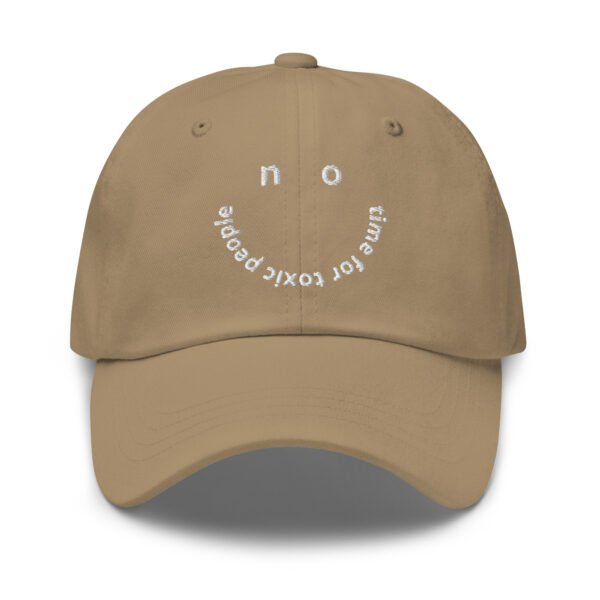 No Time for Toxic People Baseball Cap | Adjustable Cotton Cap | Vintage Embroidered Baseball Hat | Casual Streetwear Style - Image 6