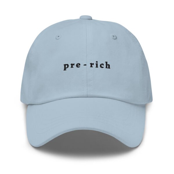 Manifestation Baseball Cap | "Pre-Rich" Embroidered Dad Cap | Adjustable Cotton Baseball Hat | Casual Wealth Mindset Fashion - Image 4