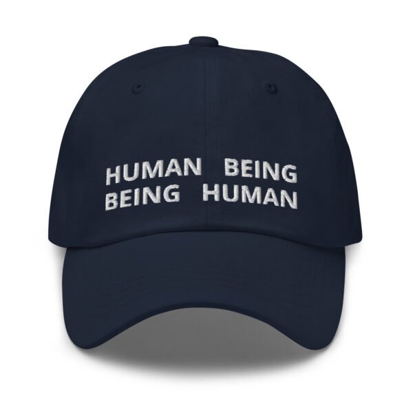 "Human Being" Baseball Cap | "Human Being" Embroidered Vintage Dad Hat | Adjustable Cotton Cap | Trendy Casual Accessory