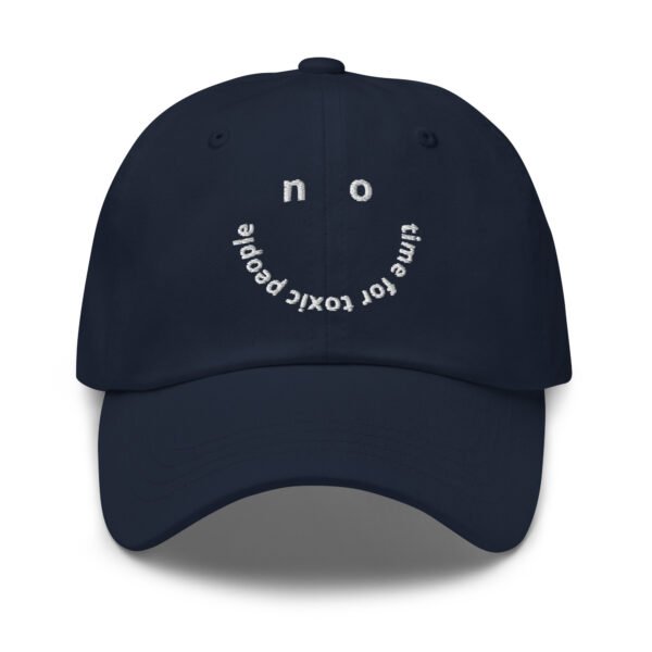 No Time for Toxic People Baseball Cap | Adjustable Cotton Cap | Vintage Embroidered Baseball Hat | Casual Streetwear Style - Image 3