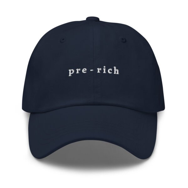 Pre-Rich Baseball Cap | Embroidered Adjustable Cotton Cap | Manifesting Millions & Trendy Streetwear Style - Image 3