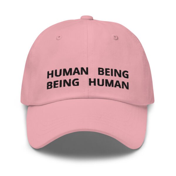 "Human Being" Minimalist Baseball Cap |  Embroidered Hat | Adjustable Cotton Dad Hat | Classic Streetwear Style - Image 3
