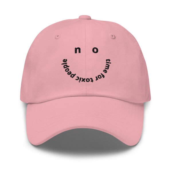 "No Time for Toxic People" Minimalist Baseball Cap |  Embroidered Cap | Adjustable Cotton Baseball Hat | Trendy Streetwear Accessory