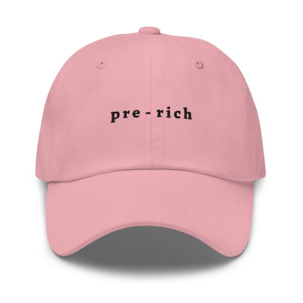 Manifestation Baseball Cap | "Pre-Rich" Embroidered Dad Cap | Adjustable Cotton Baseball Hat | Casual Wealth Mindset Fashion - Image 3