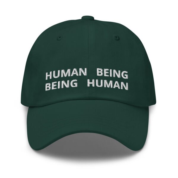 "Human Being" Baseball Cap | "Human Being" Embroidered Vintage Dad Hat | Adjustable Cotton Cap | Trendy Casual Accessory - Image 4