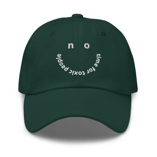 No Time for Toxic People Baseball Cap | Adjustable Cotton Cap | Vintage Embroidered Baseball Hat | Casual Streetwear Style