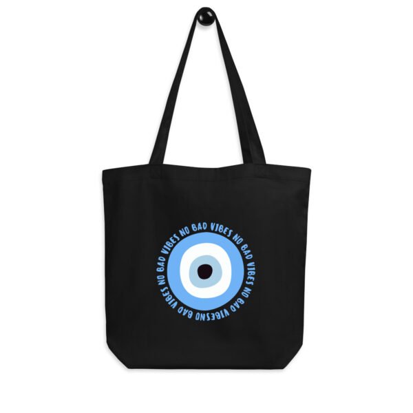 Turkish Eye Tote Bag | No Bad Vibes Design | Eco-Friendly & Reusable