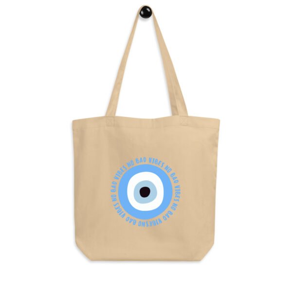 Turkish Eye Tote Bag | No Bad Vibes Design | Eco-Friendly & Reusable - Image 2