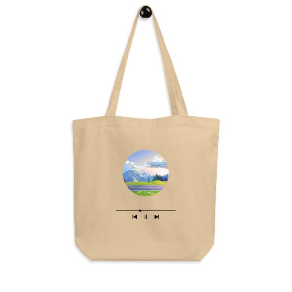 Nature; Music Tote Bag | Eco-Friendly; Reusable | Circular Landscape Design