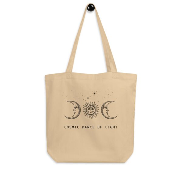 Cosmic Dance of Light Tote | Sun & Moon Print | Eco-Conscious & Stylish