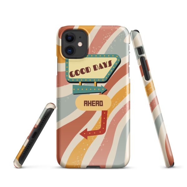 Good Days Ahead iPhone® Case | Groovy Vibes & Retro Aesthetic | Positive Energy Phone Cover - Image 2