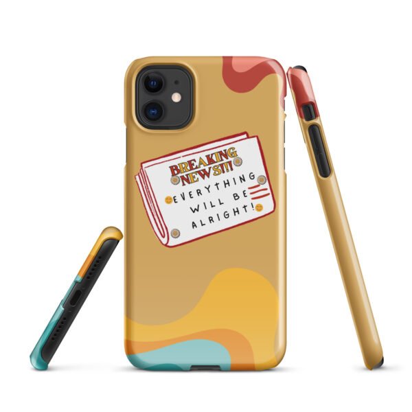 Breaking News iPhone® Case | Everything Will Be Alright | Bold & Positive Phone Cover - Image 2