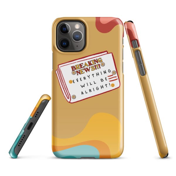 Breaking News iPhone® Case | Everything Will Be Alright | Bold & Positive Phone Cover - Image 3