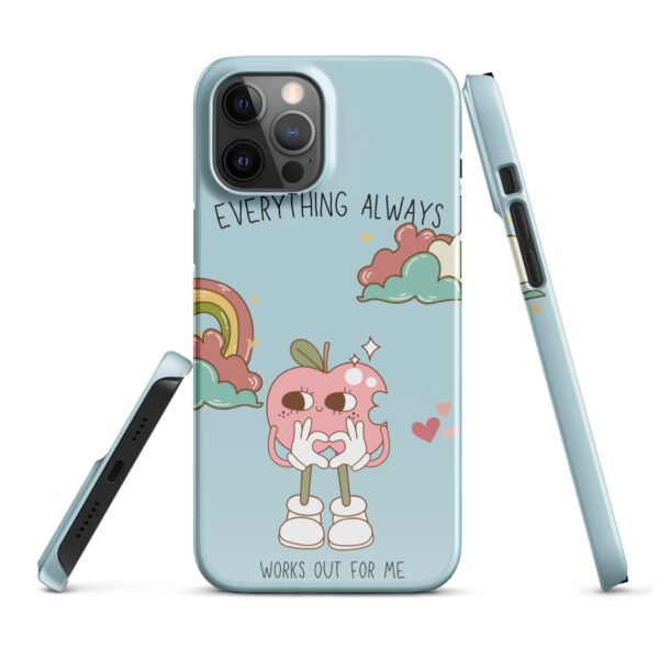 Everything Always Works Out iPhone® Case | Groovy Heart & Clouds | Retro Aesthetic Phone Cover - Image 13