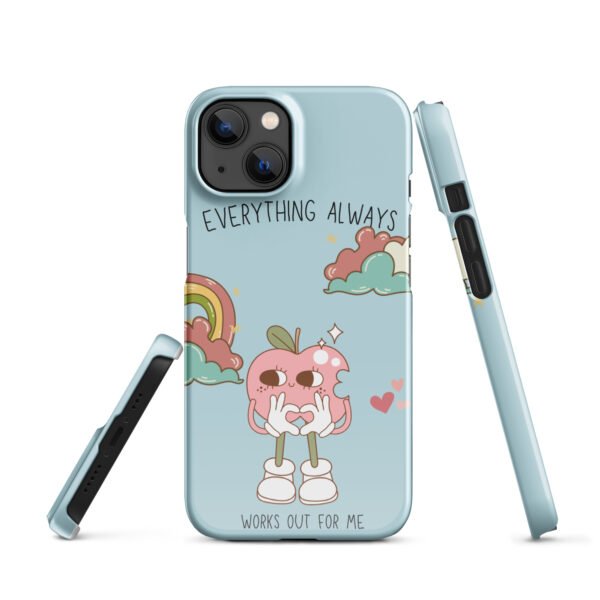 Everything Always Works Out iPhone® Case | Groovy Heart & Clouds | Retro Aesthetic Phone Cover - Image 17