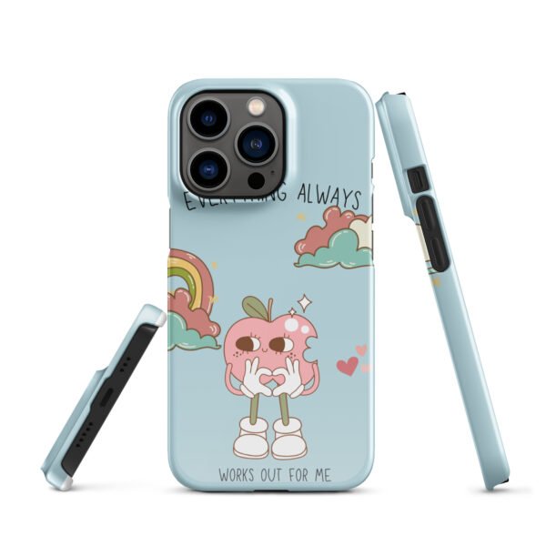 Everything Always Works Out iPhone® Case | Groovy Heart & Clouds | Retro Aesthetic Phone Cover - Image 19