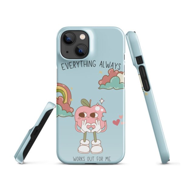 Everything Always Works Out iPhone® Case | Groovy Heart & Clouds | Retro Aesthetic Phone Cover - Image 23