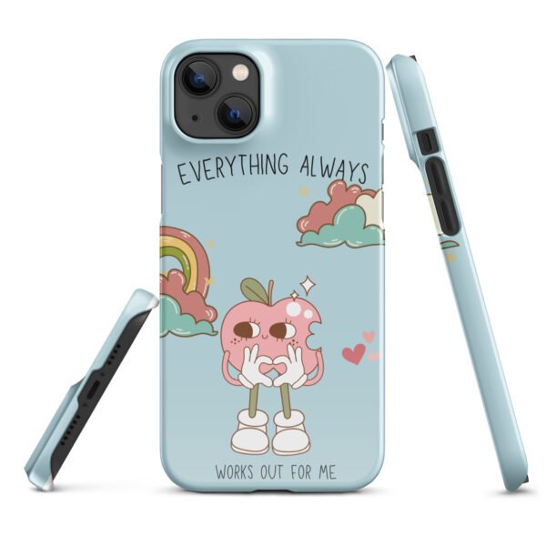 Everything Always Works Out iPhone® Case | Groovy Heart & Clouds | Retro Aesthetic Phone Cover - Image 25
