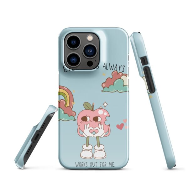 Everything Always Works Out iPhone® Case | Groovy Heart & Clouds | Retro Aesthetic Phone Cover - Image 27