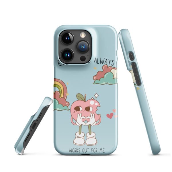 Everything Always Works Out iPhone® Case | Groovy Heart & Clouds | Retro Aesthetic Phone Cover - Image 35