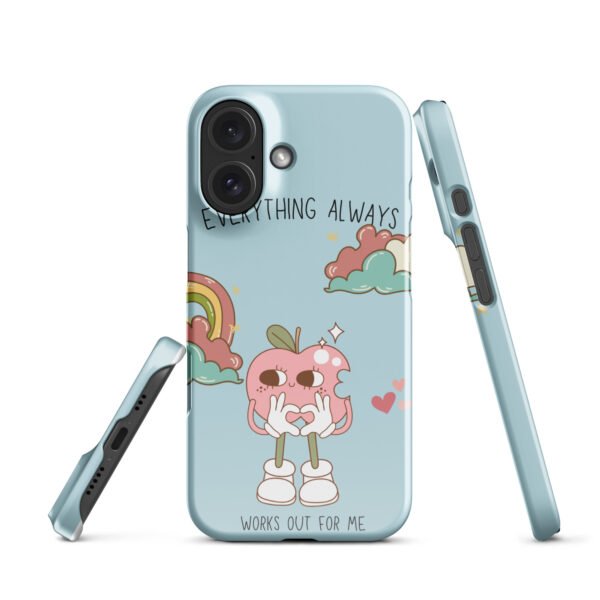 Everything Always Works Out iPhone® Case | Groovy Heart & Clouds | Retro Aesthetic Phone Cover - Image 39