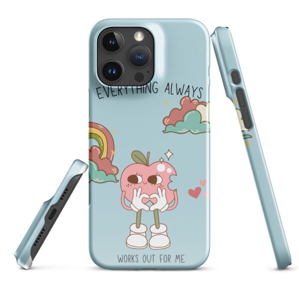 Everything Always Works Out iPhone® Case | Groovy Heart & Clouds | Retro Aesthetic Phone Cover - Image 45