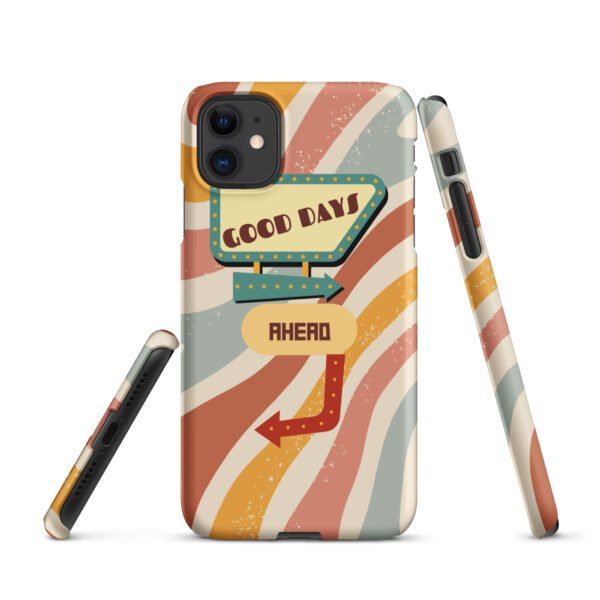 Good Days Ahead iPhone® Case | Groovy Vibes & Retro Aesthetic | Positive Energy Phone Cover - Image 3