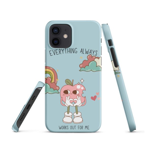 Everything Always Works Out iPhone® Case | Groovy Heart & Clouds | Retro Aesthetic Phone Cover - Image 10