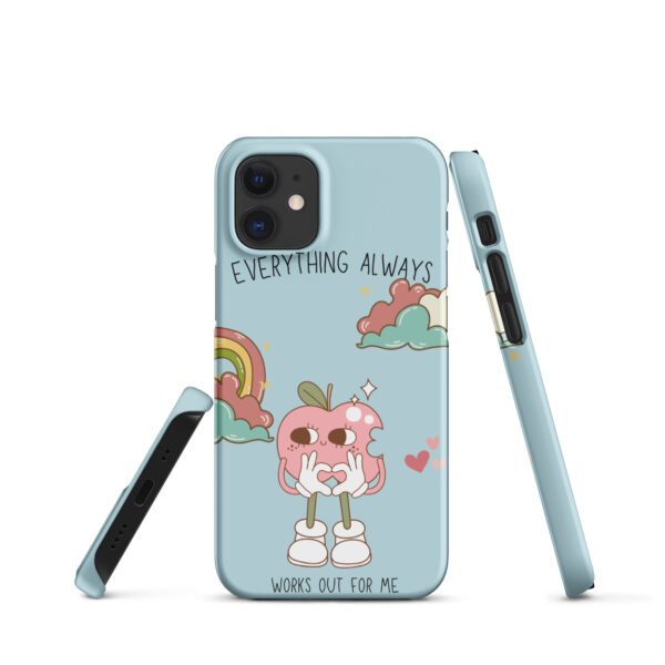 Everything Always Works Out iPhone® Case | Groovy Heart & Clouds | Retro Aesthetic Phone Cover - Image 8