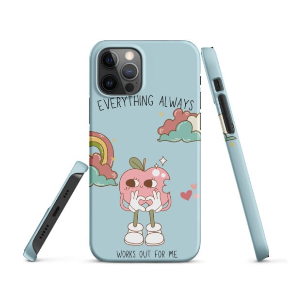 Everything Always Works Out iPhone® Case | Groovy Heart & Clouds | Retro Aesthetic Phone Cover - Image 12