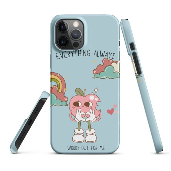 Everything Always Works Out iPhone® Case | Groovy Heart & Clouds | Retro Aesthetic Phone Cover - Image 14