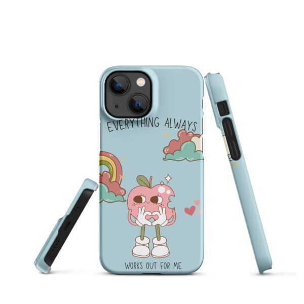 Everything Always Works Out iPhone® Case | Groovy Heart & Clouds | Retro Aesthetic Phone Cover - Image 16