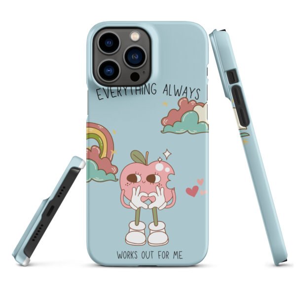 Everything Always Works Out iPhone® Case | Groovy Heart & Clouds | Retro Aesthetic Phone Cover - Image 22