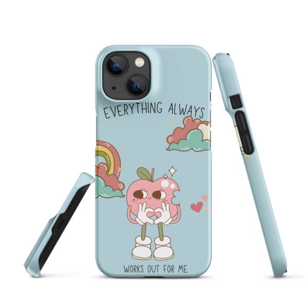Everything Always Works Out iPhone® Case | Groovy Heart & Clouds | Retro Aesthetic Phone Cover - Image 24