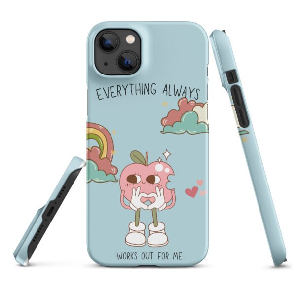 Everything Always Works Out iPhone® Case | Groovy Heart & Clouds | Retro Aesthetic Phone Cover - Image 26