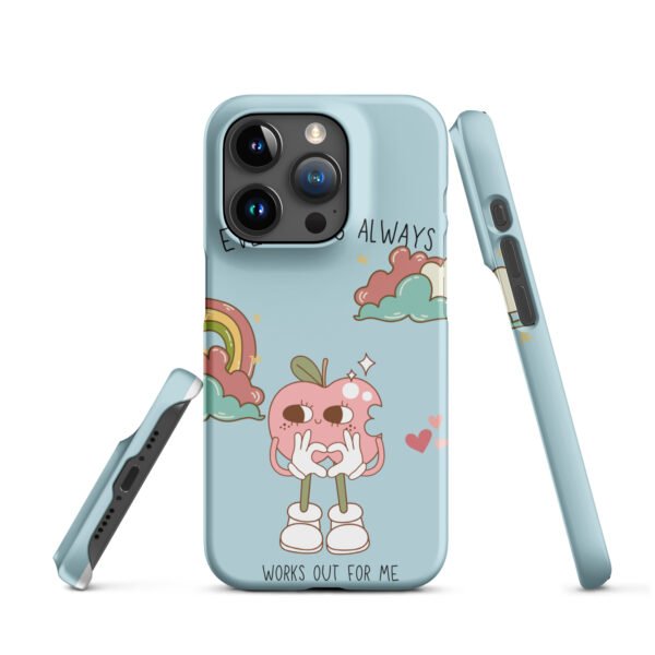 Everything Always Works Out iPhone® Case | Groovy Heart & Clouds | Retro Aesthetic Phone Cover - Image 36