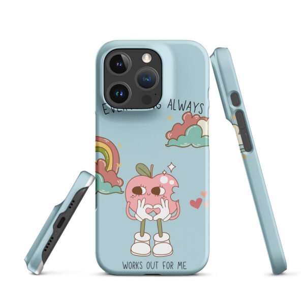 Everything Always Works Out iPhone® Case | Groovy Heart & Clouds | Retro Aesthetic Phone Cover - Image 44