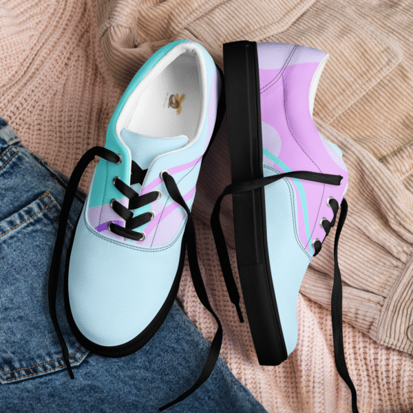 Cyan Dream Women's Sneakers | Light Blue & Purple Accents | Dreamy & Comfortable Shoes - Image 16