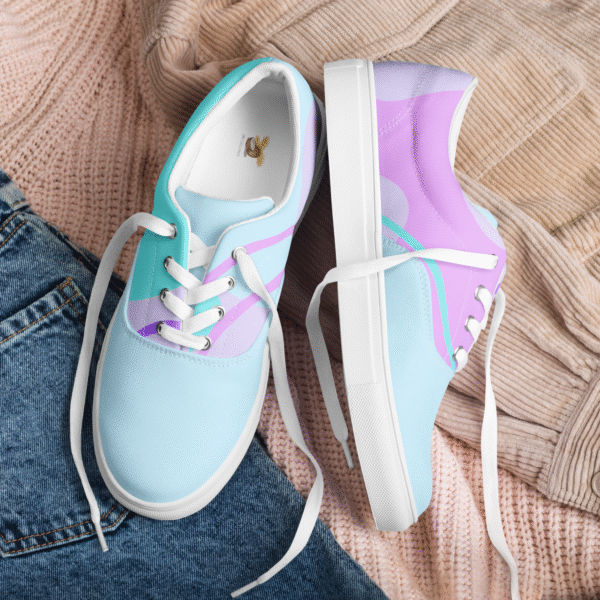 Cyan Dream Women's Sneakers | Light Blue & Purple Accents | Dreamy & Comfortable Shoes - Image 15
