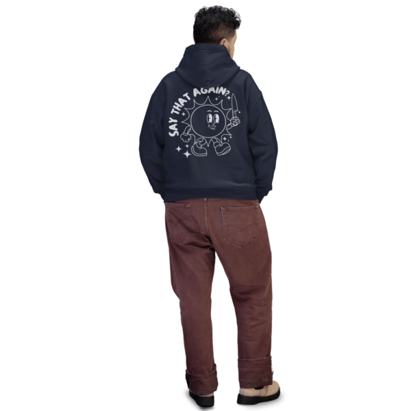 Smiling Threat Hoodie | Groovy & Edgy Unisex Sweatshirt | Trendy Pullover with a Bold Statement - Image 12
