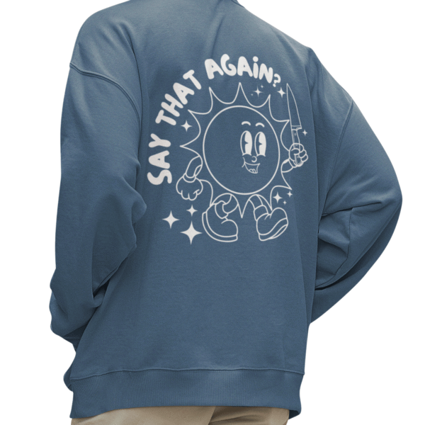 Smiling Threat Hoodie | Groovy & Edgy Unisex Sweatshirt | Trendy Pullover with a Bold Statement - Image 14