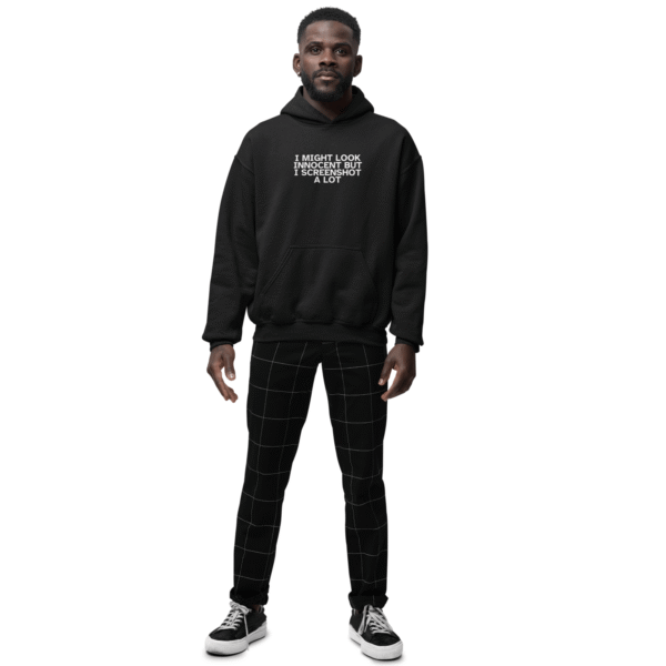 Innocent Hoodie | "Innocent But I Screenshot" Embroidered Sweatshirt | Bold & Cozy Statement Fashion - Image 11