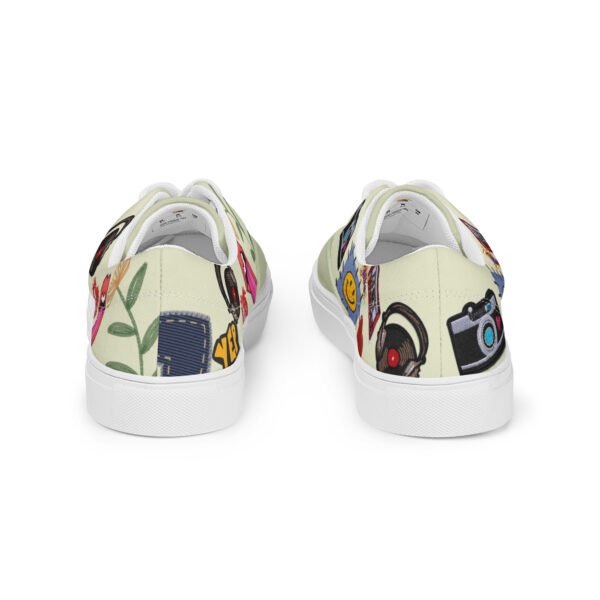 Men’s Lace-Up Sneakers | Pistachio Groovy Patch Style | Funky & Comfortable Everyday Shoes - Image 7
