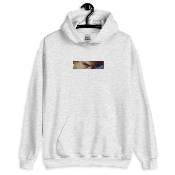 Gothic Pixel Hoodie | "Lucifer’s Gaze" Unisex Sweatshirt with Haunting Eyes Design | Edgy & Comfortable Fit - Image 9