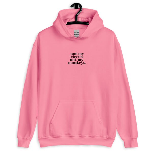 Minimalist Hoodie | "Circus-Free Zone" Embroidered Sweatshirt | Comfortable & Trendy Unisex Fashion - Image 4